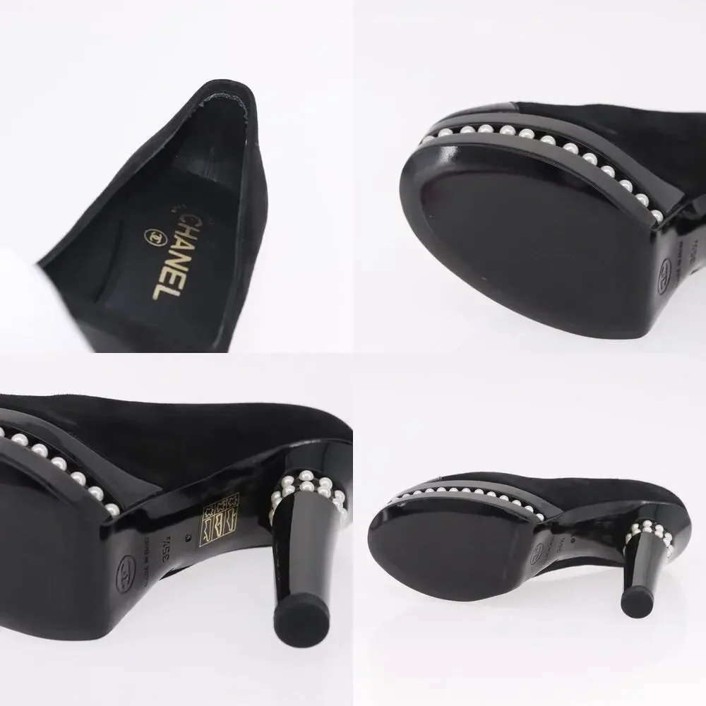 Chanel Pearl Pumps Black